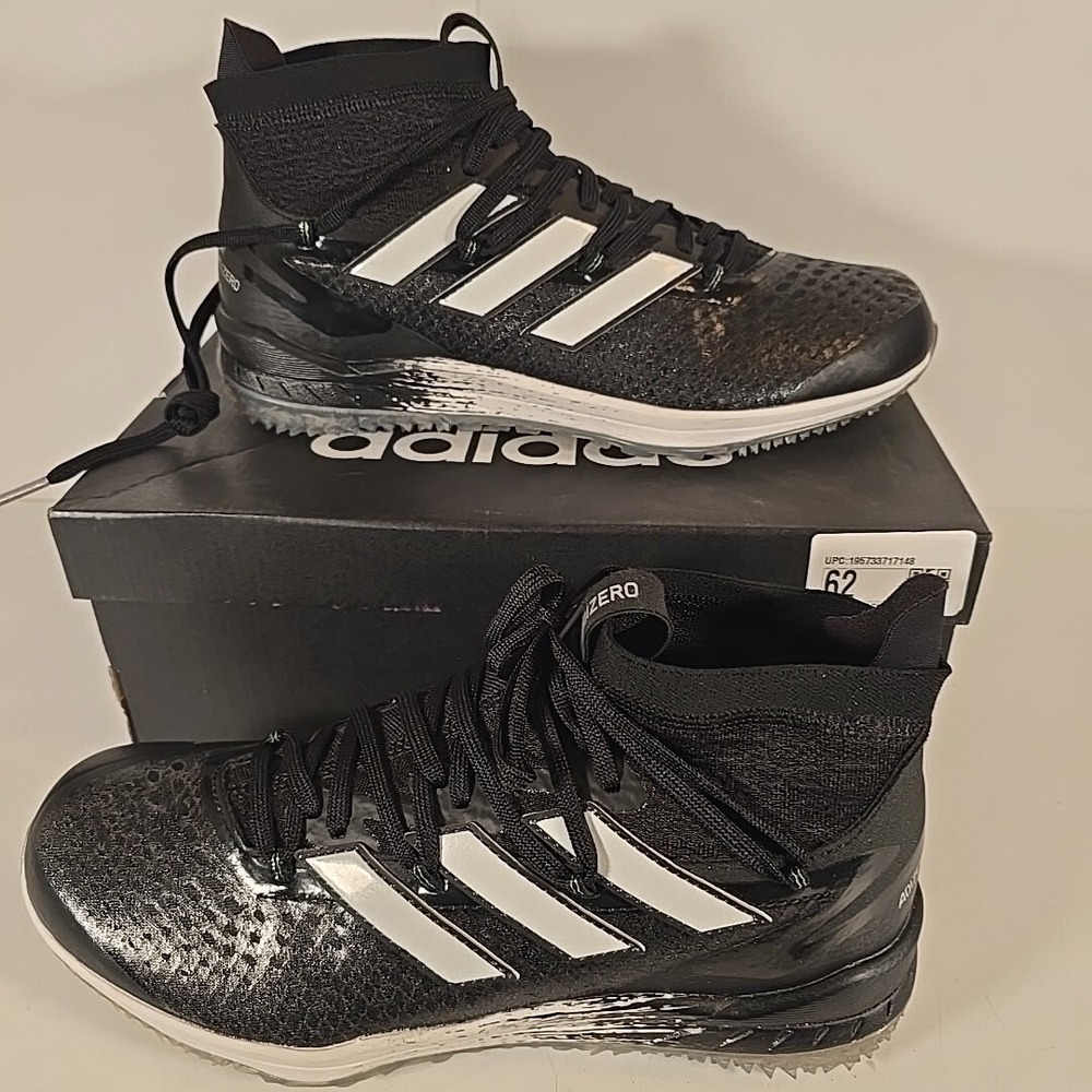 Adidas Afterburner 8 New Wave Baseball Turf Shoes Men's Size 8 Black White